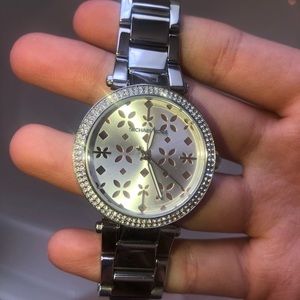 Michael Kors Pavé Two-Tone Silver Watch